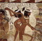unknow artist Banquet Scent,from th Tomb of Nebamun France oil painting artist